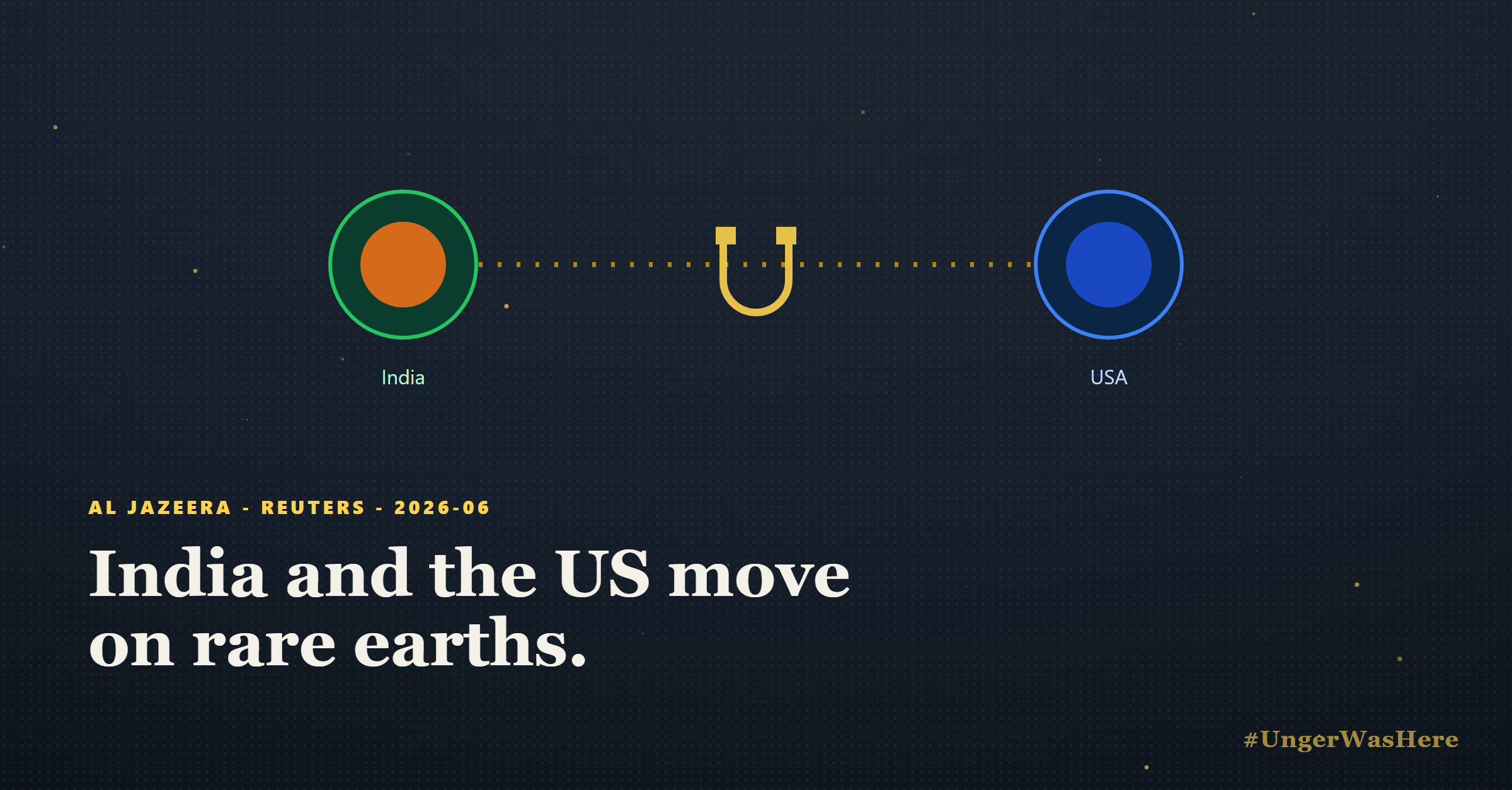 India and US strike critical minerals framework deal (slide 1 of 2)