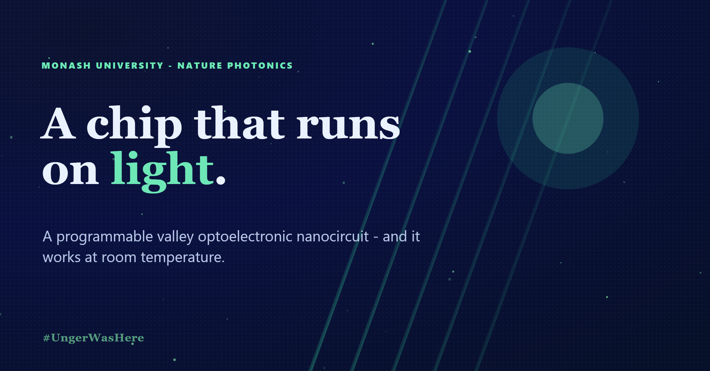 Light-powered chip performs computing using a programmable valley optoelectronic nanocircuit (slide 1 of 3)