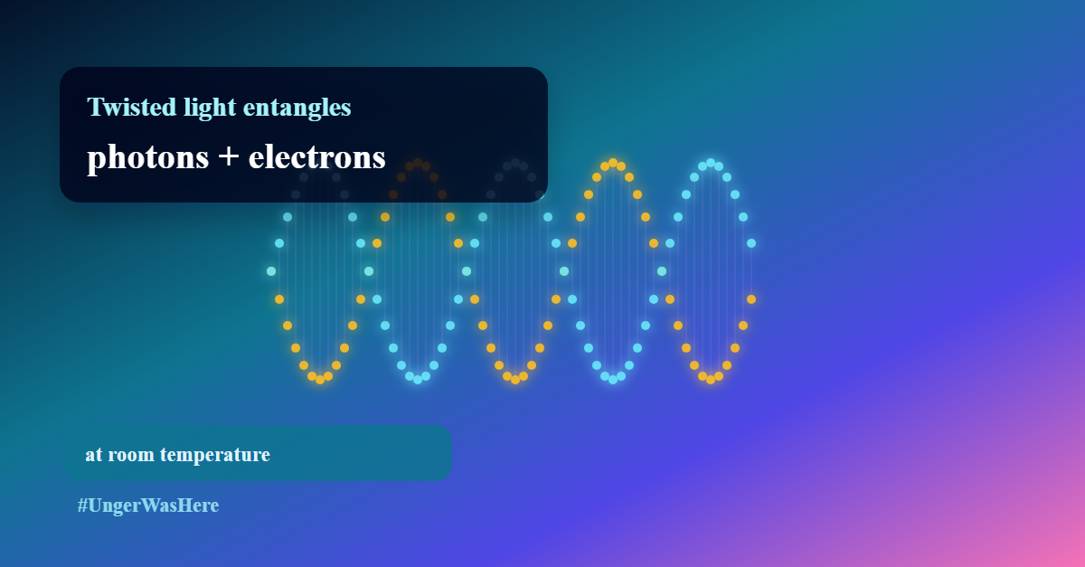 Stanford Quantum Computing Breakthrough Uses Twisted Light to Work Without Extreme Cooling (slide 1 of 2)